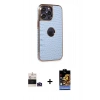 MARSİLYAN™- iPhone 14 Pro Max Kılıf Ufuk Form Prime - Siyah Buffer Hayalet Cam Ekran Koruyucu + Bilvis Titan Kamera Lens - DNMR