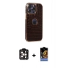 MARSİLYAN™- iPhone 14 Pro Max Kılıf Ufuk Form Prime - Siyah Buffer Hayalet Cam Ekran Koruyucu + PVD Metal Kamera Lens - TU