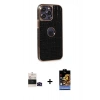 MARSİLYAN™- iPhone 14 Pro Max Kılıf Ufuk Form Prime - Siyah Buffer Hayalet Cam Ekran Koruyucu + Bilvis Titan Kamera Lens - SH
