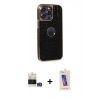 MARSİLYAN™- iPhone 14 Pro Max Kılıf Ufuk Form Prime - Siyah Joko 5D Cam + Bilvis Titan Kamera Lens - GS