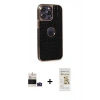 MARSİLYAN™- iPhone 14 Pro Max Kılıf Ufuk Form Prime - Siyah Mat Seramik Nano Ekran Koruyucu + Bilvis Titan Kamera Lens - DNMR