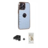 MARSİLYAN™- iPhone 14 Pro Max Kılıf Ufuk Form Prime - Siyah Mat Seramik Nano Ekran Koruyucu + Raze Metal Kamera Lens - GS
