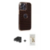 MARSİLYAN™- iPhone 14 Pro Max Kılıf Ufuk Form Prime - Siyah Mat Seramik Nano Ekran Koruyucu + Raze Metal Kamera Lens - GS