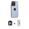 MARSİLYAN™- iPhone 14 Pro Max Kılıf Ufuk Form Prime - Siyah Mat Seramik Nano Ekran Koruyucu + PVD Metal Kamera Lens - TU