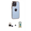 MARSİLYAN™- iPhone 14 Pro Max Kılıf Ufuk Form Prime - Siyah Polymer Nano Ekran Koruyucu + Bilvis Titan Kamera Lens - SH