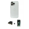 MARSİLYAN™- iPhone 14 Pro Max Kılıf Ufuk Minimal Özel Seri - Şeffaf 360 Full Body Arka Koruyucu + Raze Metal Kamera Lens - GD