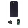 MARSİLYAN™- iPhone 14 Pro Max Kılıf Ufuk Minimal Özel Seri - Şeffaf 360 Full Body Arka Koruyucu + Raze Metal Kamera Lens - GS