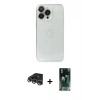 MARSİLYAN™- iPhone 14 Pro Max Kılıf Ufuk Minimal Özel Seri - Şeffaf 360 Full Body Arka Koruyucu + Raze Metal Kamera Lens - GS