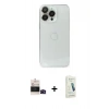 MARSİLYAN™- iPhone 14 Pro Max Kılıf Ufuk Minimal Özel Seri - Şeffaf Pasifik Cam Ekran Koruyucu + Bilvis Titan Kamera Lens - SH