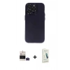 MARSİLYAN™- iPhone 14 Pro Max Kılıf Ufuk Minimal Özel Seri - Şeffaf Pasifik Cam Ekran Koruyucu + Bilvis Titan Kamera Lens - DNMR