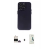 MARSİLYAN™- iPhone 14 Pro Max Kılıf Ufuk Minimal Özel Seri - Şeffaf Pasifik Cam Ekran Koruyucu + Bilvis Titan Kamera Lens - GD