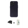 MARSİLYAN™- iPhone 14 Pro Max Kılıf Ufuk Minimal Özel Seri - Şeffaf Pasifik Cam Ekran Koruyucu + Raze Metal Kamera Lens - GS
