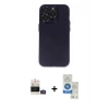 MARSİLYAN™- iPhone 14 Pro Max Kılıf Ufuk Minimal Özel Seri - Şeffaf Royal Nano Ekran Koruyucu + Bilvis Titan Kamera Lens - GD