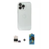 MARSİLYAN™- iPhone 14 Pro Max Kılıf Ufuk Minimal Özel Seri - Siyah 18D Cam Ekran Koruyucu + Bilvis Titan Kamera Lens - GD