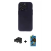 MARSİLYAN™- iPhone 14 Pro Max Kılıf Ufuk Minimal Özel Seri - Siyah 18D Cam Ekran Koruyucu + Raze Metal Kamera Lens - GS