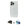 MARSİLYAN™- iPhone 14 Pro Max Kılıf Ufuk Minimal Özel Seri - Siyah 3D Antistatik Cam Ekran Koruyucu + Raze Metal Kamera Lens - GD