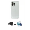 MARSİLYAN™- iPhone 14 Pro Max Kılıf Ufuk Minimal Özel Seri - Siyah 3D Antistatik Cam Ekran Koruyucu + Raze Metal Kamera Lens - GS