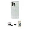 MARSİLYAN™- iPhone 14 Pro Max Kılıf Ufuk Minimal Özel Seri - Siyah 6D Mat Seramik Hayalet Nano Ekran Koruyucu + Bilvis Titan Kamera Lens - SH