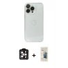 MARSİLYAN™- iPhone 14 Pro Max Kılıf Ufuk Minimal Özel Seri - Siyah 6D Mat Seramik Hayalet Nano Ekran Koruyucu + PVD Metal Kamera Lens - TU