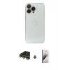 MARSİLYAN™- iPhone 14 Pro Max Kılıf Ufuk Minimal Özel Seri - Siyah Bilvis 3D Mat Cam Ekran Koruyucu + Raze Metal Kamera Lens - GD
