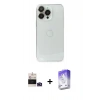 MARSİLYAN™- iPhone 14 Pro Max Kılıf Ufuk Minimal Özel Seri - Siyah Bilvis 5in1 3D Magic Cam Ekran Koruyucu + Derin Mor Bilvis Titan Kamera Lens