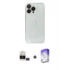 MARSİLYAN™- iPhone 14 Pro Max Kılıf Ufuk Minimal Özel Seri - Siyah Bilvis 5in1 3D Magic Cam Ekran Koruyucu + Bilvis Titan Kamera Lens - GS