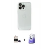MARSİLYAN™- iPhone 14 Pro Max Kılıf Ufuk Minimal Özel Seri - Siyah Bilvis 5in1 5D Magic Hayalet Cam Ekran Koruyucu + Bilvis Titan Kamera Lens - SH