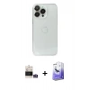 MARSİLYAN™- iPhone 14 Pro Max Kılıf Ufuk Minimal Özel Seri - Siyah Bilvis 5in1 5D Magic Hayalet Cam Ekran Koruyucu + Bilvis Titan Kamera Lens - GS