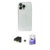 MARSİLYAN™- iPhone 14 Pro Max Kılıf Ufuk Minimal Özel Seri - Siyah Bilvis 5in1 5D Magic Hayalet Cam Ekran Koruyucu + Gold Raze Metal Kamera Lens