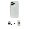 MARSİLYAN™- iPhone 14 Pro Max Kılıf Ufuk Minimal Özel Seri - Siyah Bilvis Hayalet Cam Ekran Koruyucu + Bilvis Titan Kamera Lens - DNMR