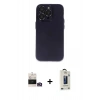 MARSİLYAN™- iPhone 14 Pro Max Kılıf Ufuk Minimal Özel Seri - Siyah Bilvis Hayalet Cam Ekran Koruyucu + Bilvis Titan Kamera Lens - GD
