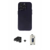 MARSİLYAN™- iPhone 14 Pro Max Kılıf Ufuk Minimal Özel Seri - Siyah Bilvis Hayalet Cam Ekran Koruyucu + Raze Metal Kamera Lens - GS