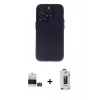 MARSİLYAN™- iPhone 14 Pro Max Kılıf Ufuk Minimal Özel Seri - Siyah Bilvis Hayalet Cam Ekran Koruyucu + Bilvis Titan Kamera Lens - GS