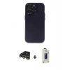 MARSİLYAN™- iPhone 14 Pro Max Kılıf Ufuk Minimal Özel Seri - Siyah Bilvis Hayalet Cam Ekran Koruyucu + Raze Metal Kamera Lens - GD