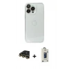 MARSİLYAN™- iPhone 14 Pro Max Kılıf Ufuk Minimal Özel Seri - Siyah Bilvis Hayalet Cam Ekran Koruyucu + Raze Metal Kamera Lens - GD