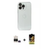 MARSİLYAN™- iPhone 14 Pro Max Kılıf Ufuk Minimal Özel Seri - Siyah Buffer Cam Ekran Koruyucu + Bilvis Titan Kamera Lens - GS