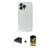 MARSİLYAN™- iPhone 14 Pro Max Kılıf Ufuk Minimal Özel Seri - Siyah Buffer Cam Ekran Koruyucu + Raze Metal Kamera Lens - GS