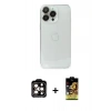 MARSİLYAN™- iPhone 14 Pro Max Kılıf Ufuk Minimal Özel Seri - Siyah Buffer Cam Ekran Koruyucu + PVD Metal Kamera Lens - TU