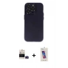 MARSİLYAN™- iPhone 14 Pro Max Kılıf Ufuk Minimal Özel Seri - Siyah Joko 5D Cam + Bilvis Titan Kamera Lens - DNMR