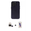 MARSİLYAN™- iPhone 14 Pro Max Kılıf Ufuk Minimal Özel Seri - Siyah Joko 5D Cam + Bilvis Titan Kamera Lens - SH