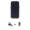 MARSİLYAN™- iPhone 14 Pro Max Kılıf Ufuk Minimal Özel Seri - Siyah Joko Magic 5D Hayalet Cam + Bilvis Titan Kamera Lens - DNMR