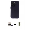 MARSİLYAN™- iPhone 14 Pro Max Kılıf Ufuk Minimal Özel Seri - Siyah Joko Magic 5D Hayalet Cam + Bilvis Titan Kamera Lens - SH