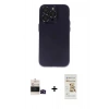MARSİLYAN™- iPhone 14 Pro Max Kılıf Ufuk Minimal Özel Seri - Siyah Mat Seramik Nano Ekran Koruyucu + Bilvis Titan Kamera Lens - SH