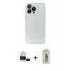 MARSİLYAN™- iPhone 14 Pro Max Kılıf Ufuk Minimal Özel Seri - Siyah Polymer Nano Ekran Koruyucu + Bilvis Titan Kamera Lens - SH