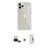 MARSİLYAN™- iPhone 14 Pro Max Kılıf Vadi Asil Prime - Şeffaf Pasifik Cam Ekran Koruyucu + Bilvis Titan Kamera Lens - GS