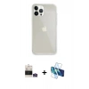 MARSİLYAN™- iPhone 14 Pro Max Kılıf Vadi Asil Prime - Siyah 3D Antistatik Cam Ekran Koruyucu + Gümüş Bilvis Titan Kamera Lens