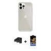 MARSİLYAN™- iPhone 14 Pro Max Kılıf Vadi Asil Prime - Siyah Buffer Hayalet Cam Ekran Koruyucu + Raze Metal Kamera Lens - GS