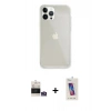 MARSİLYAN™- iPhone 14 Pro Max Kılıf Vadi Asil Prime - Siyah Joko 5D Cam + Gümüş Bilvis Titan Kamera Lens