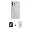 MARSİLYAN™- iPhone 14 Pro Max Kılıf Vadi Asil Prime - Siyah Mat Seramik Nano Ekran Koruyucu + Turuncu PVD Metal Kamera Lens