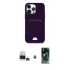 MARSİLYAN™- iPhone 14 Pro Max Kılıf Vadi Çizgi Prime - Şeffaf 360 Full Body Arka Koruyucu + Bilvis Titan Kamera Lens - GS